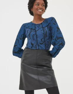 Charlee Marble Print Top