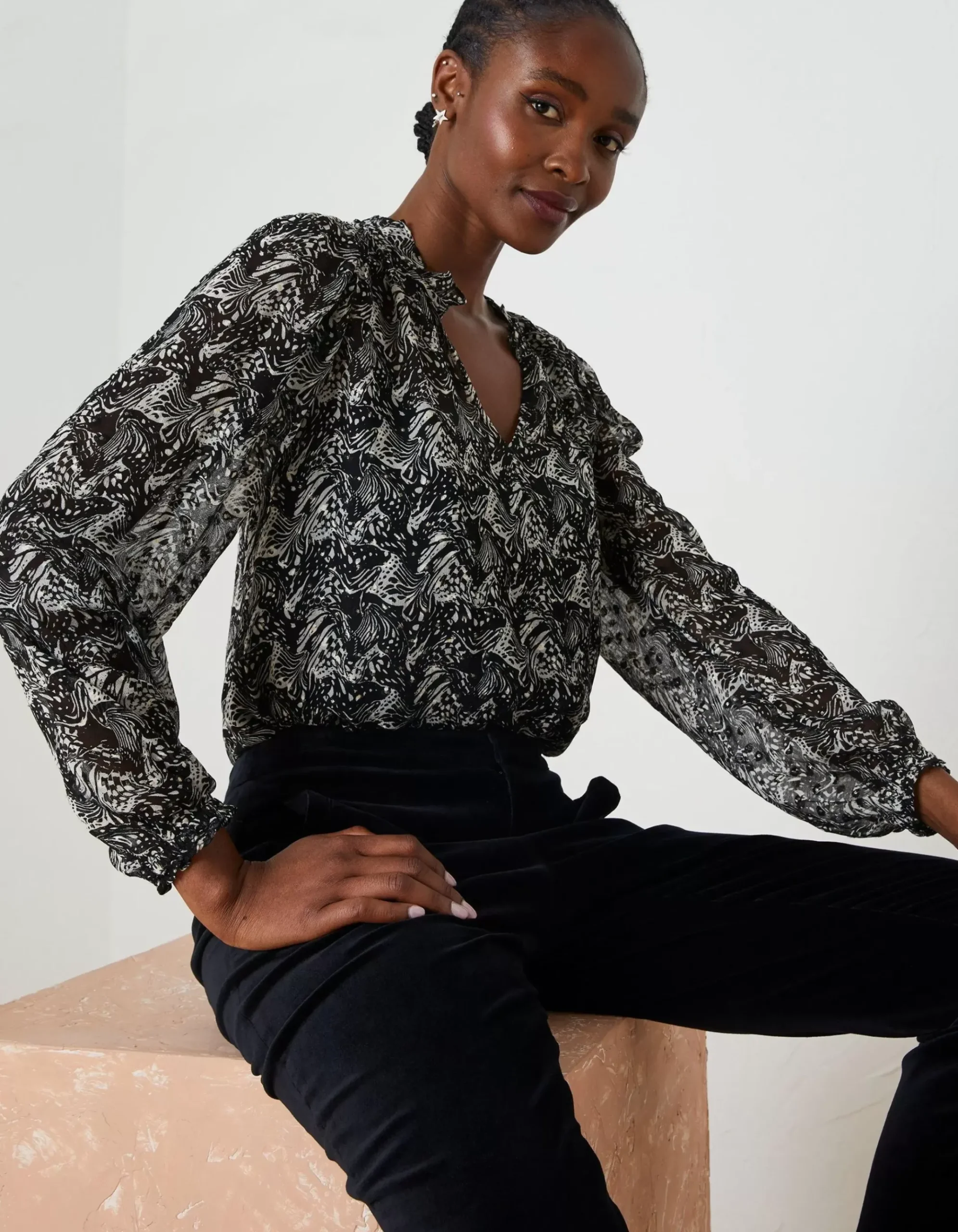 Charlie Abstract Blouse