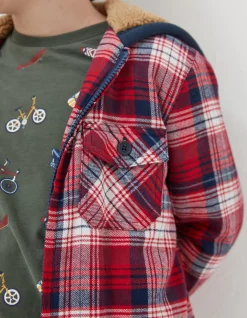 Check Hooded Shacket