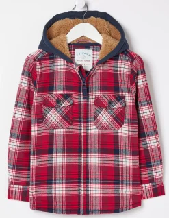 Check Hooded Shacket