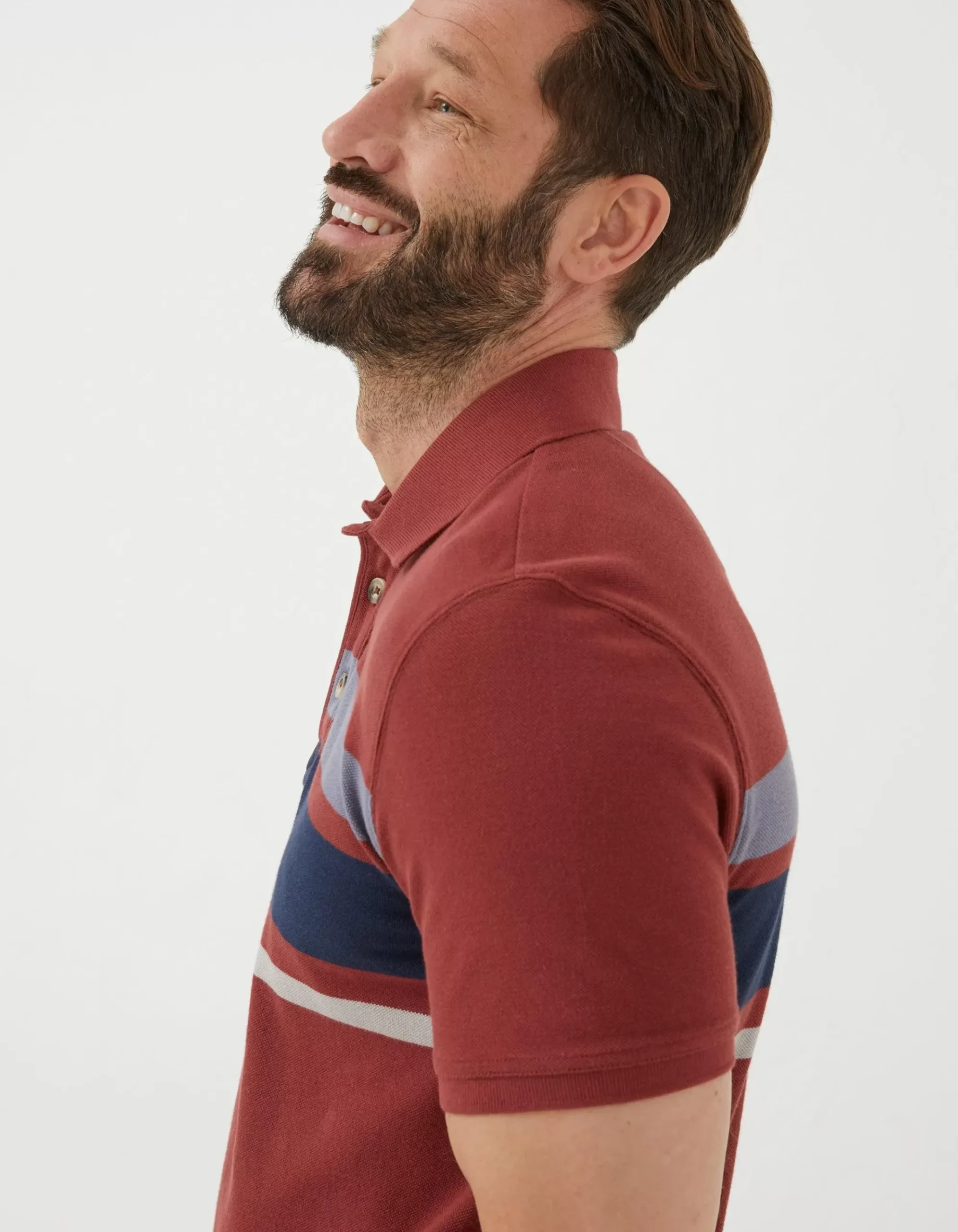 Chest Stripe Pique Polo