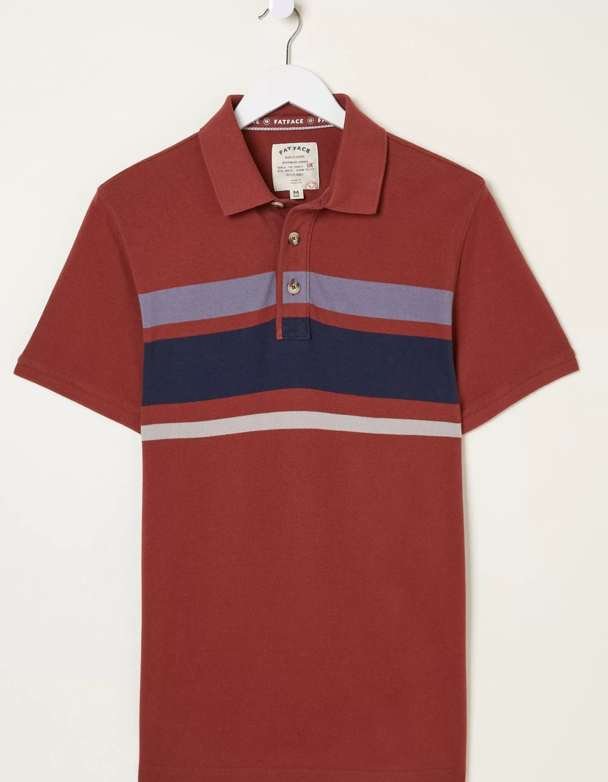 Chest Stripe Pique Polo