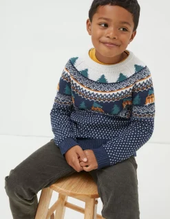 Christmas Campervan Fairisle Jumper