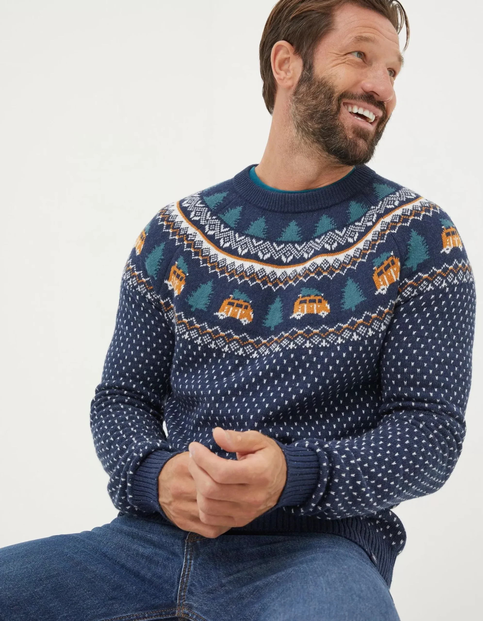 Christmas Campervan Fairisle Jumper