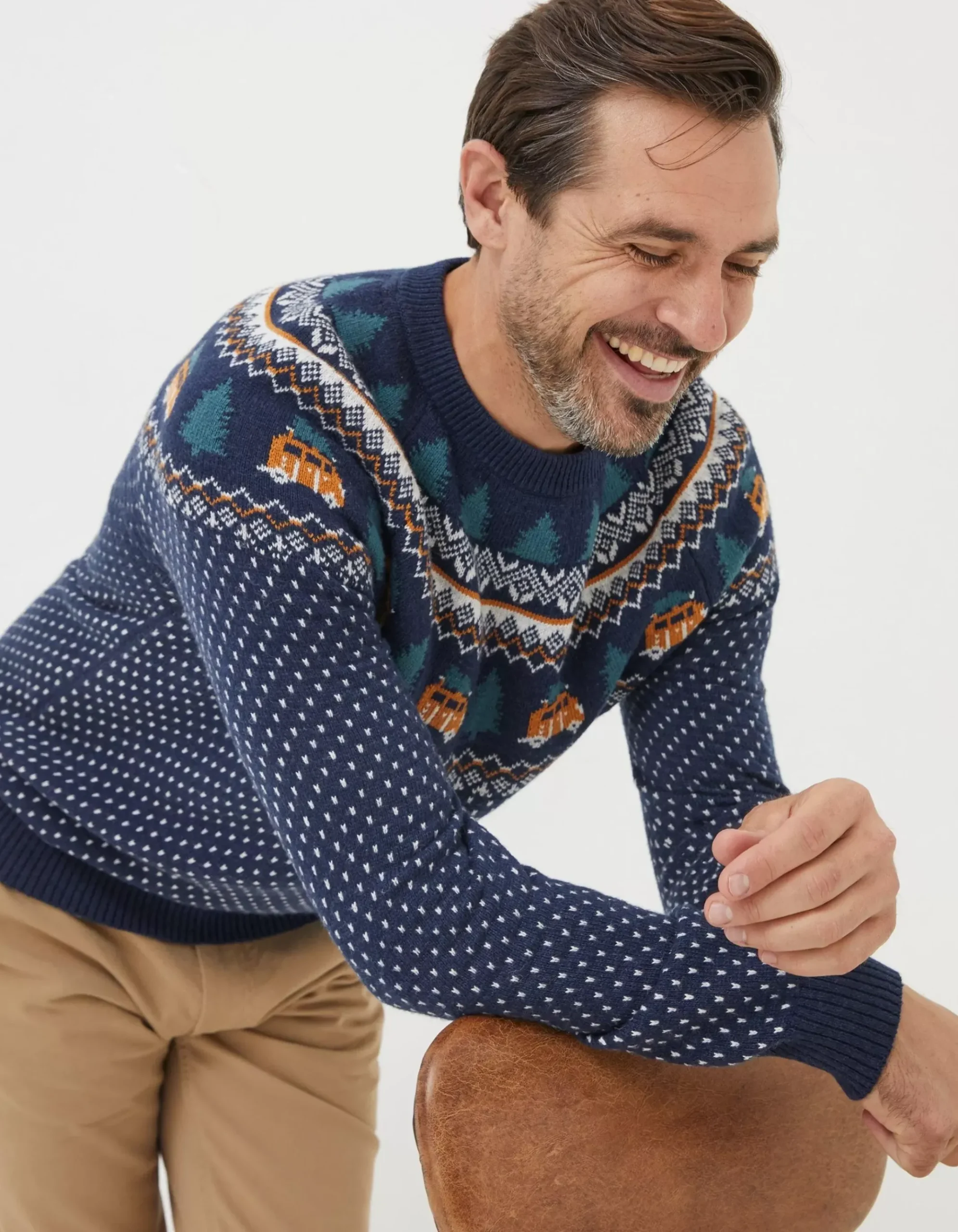 Christmas Campervan Fairisle Jumper