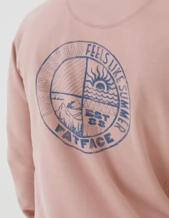Circle Print Crew Sweatshirt