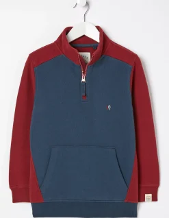 Colourblock Half Neck Sweat