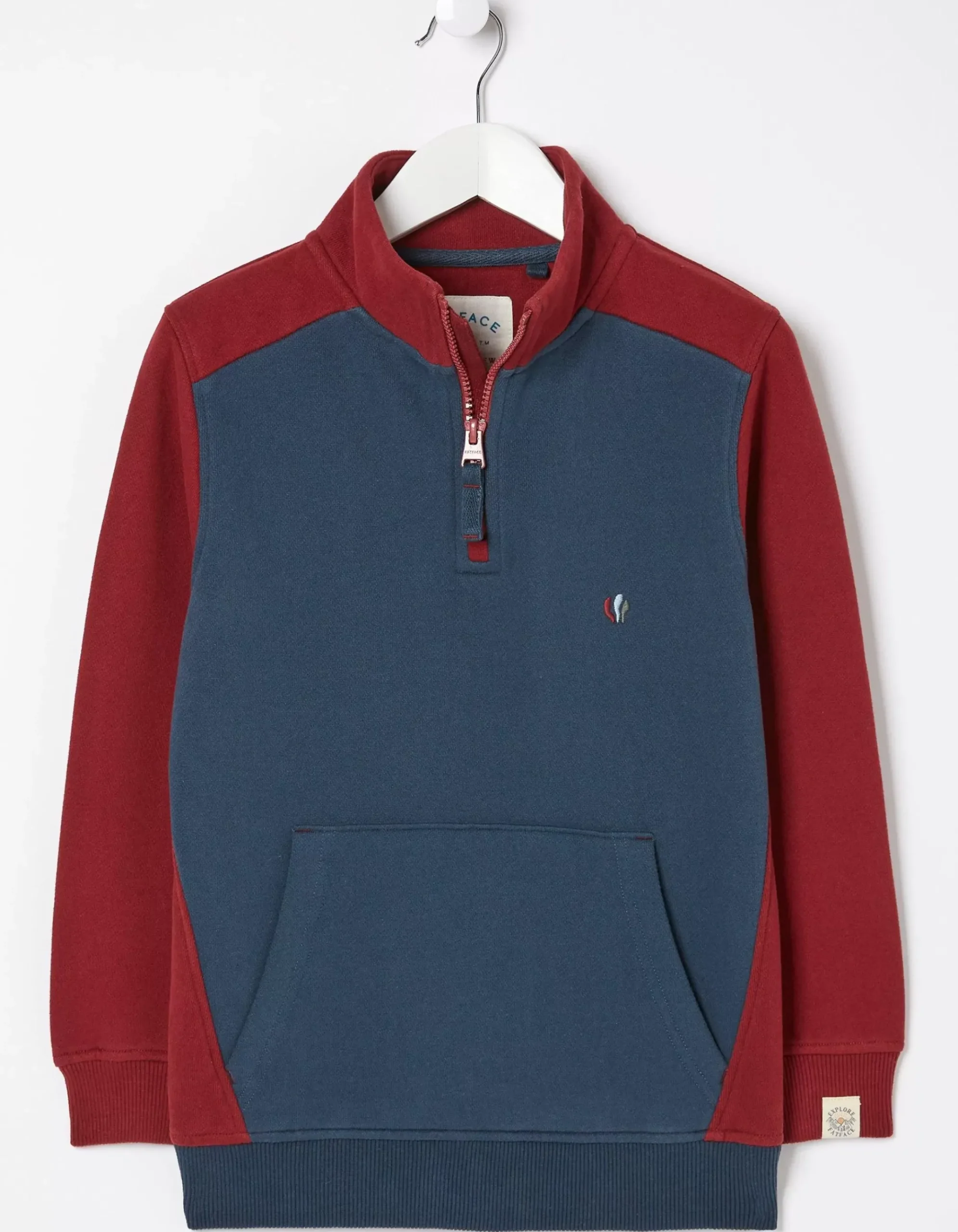 Colourblock Half Neck Sweat
