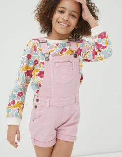 Coloured Shortie Dungarees