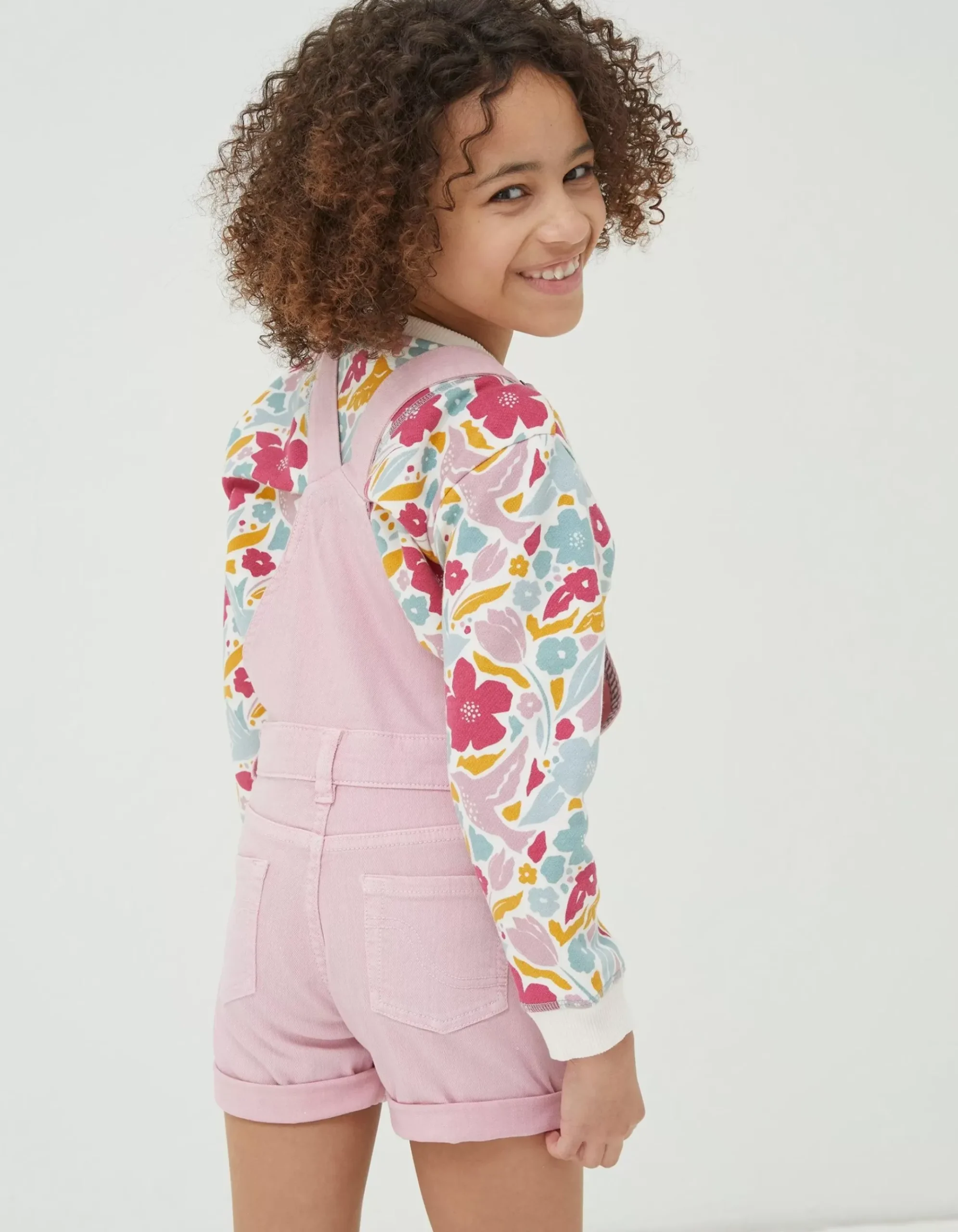 Coloured Shortie Dungarees