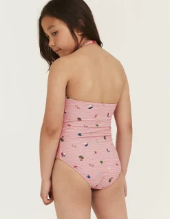 Conversational Stripe Swimsuit