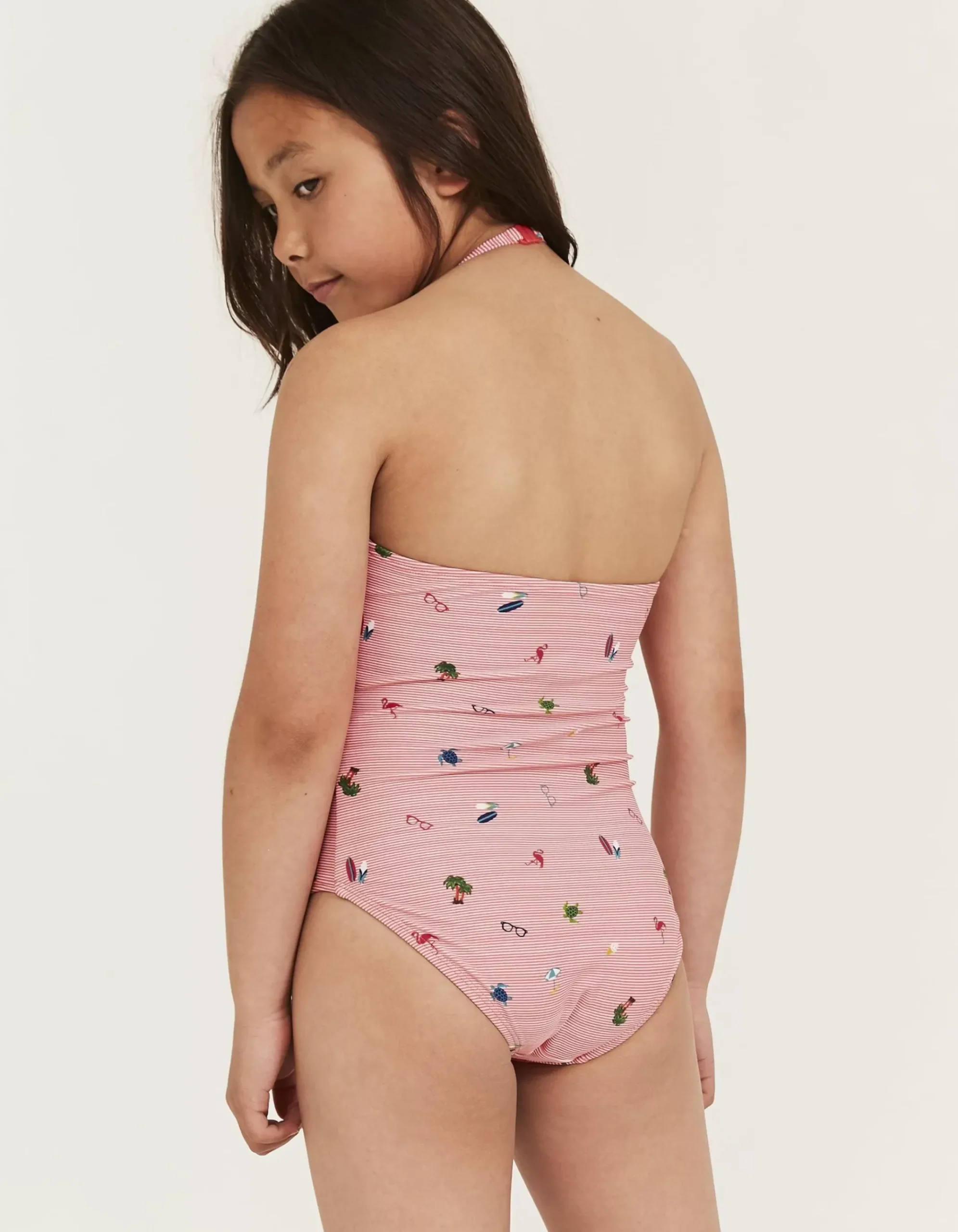 Conversational Stripe Swimsuit