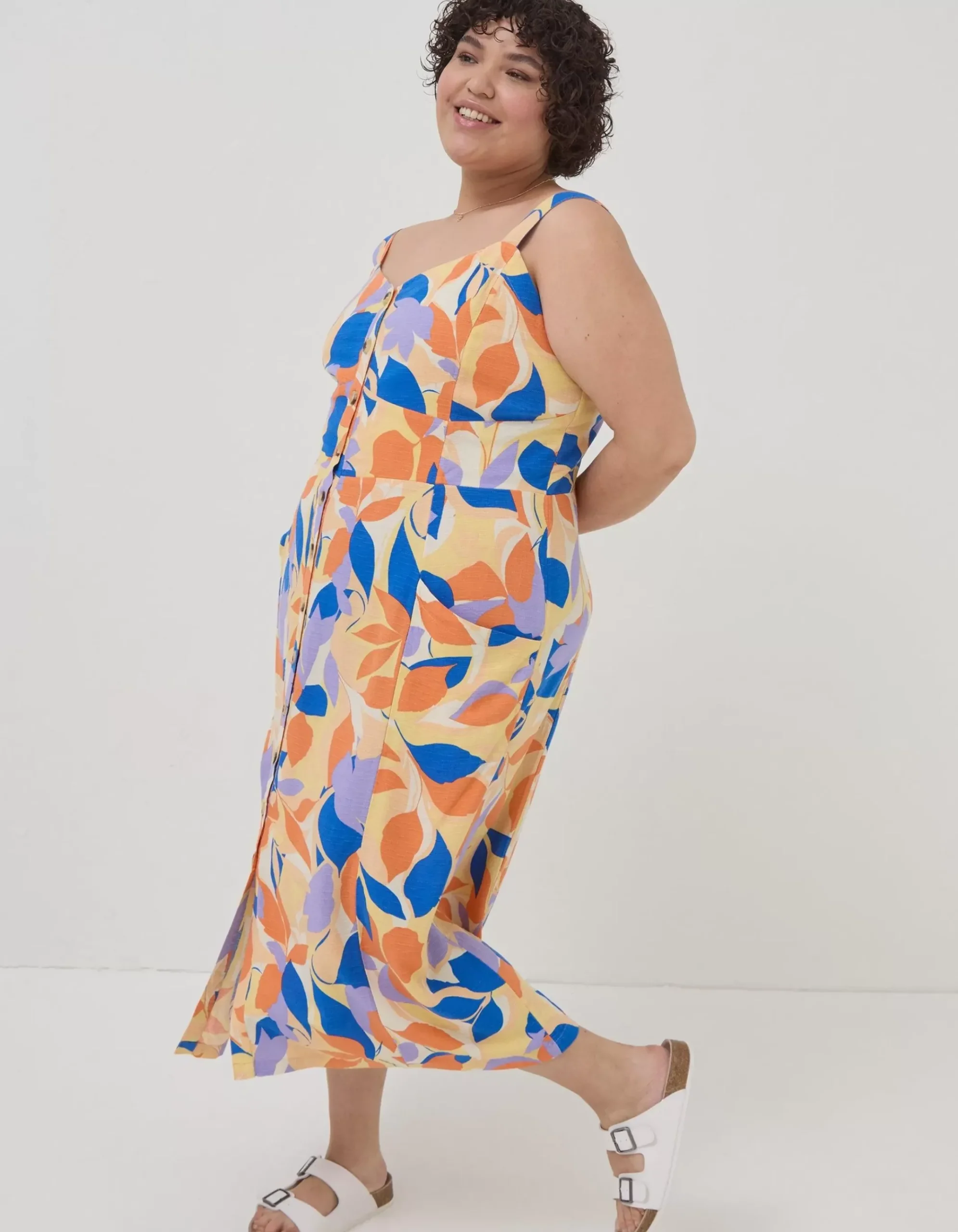 Corey Stencil Floral Midi Dress