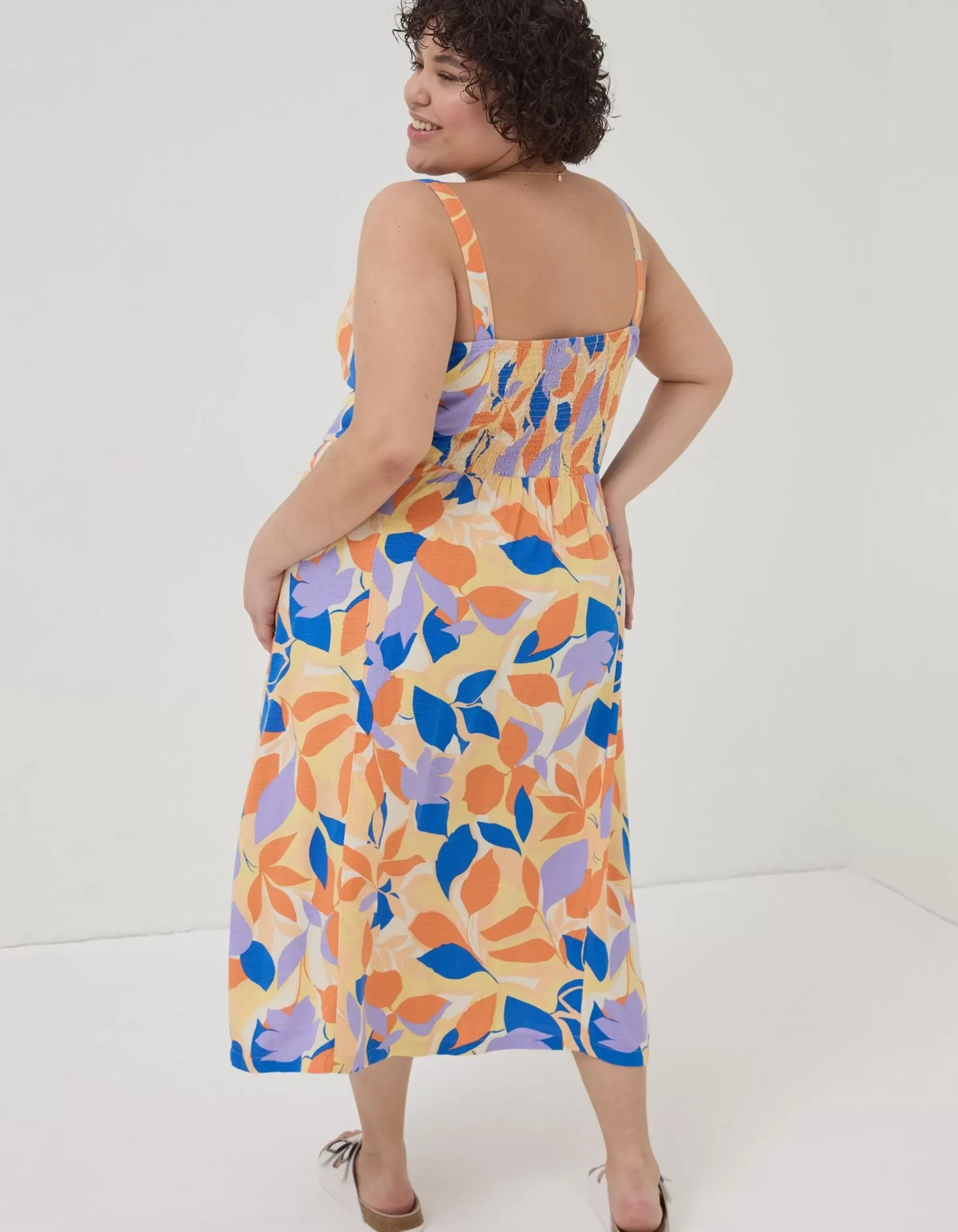 Corey Stencil Floral Midi Dress