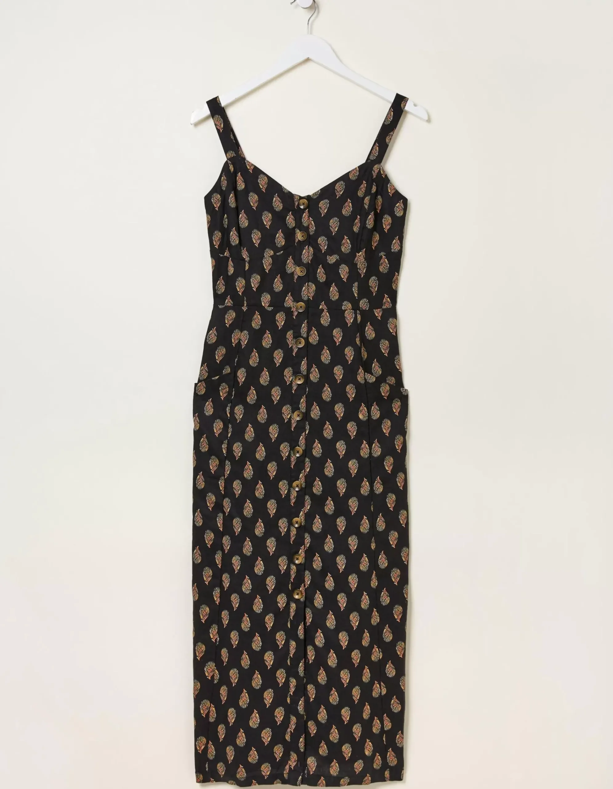 Corey Woodblock Linen Dress
