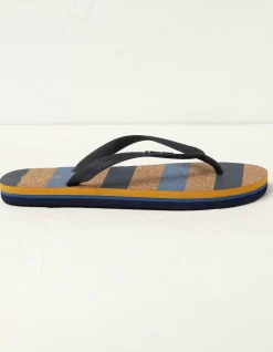 Cork Stripe Flip Flops