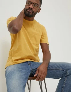 Cotton Linen Pocket T-Shirt