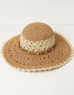 Crochet Straw Sun Hat