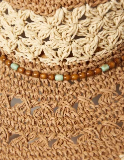 Crochet Straw Sun Hat