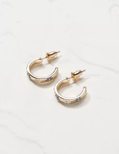 Daisy Enamel Hoop Earrings