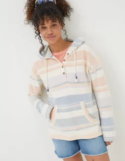 Daisy Textured Stripe Hoodie