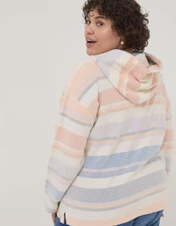 Daisy Textured Stripe Hoodie