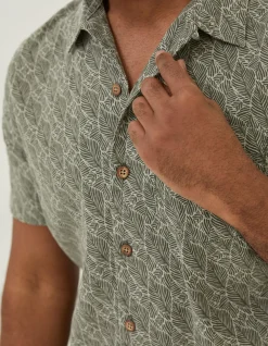 Dempsey Leaf Print Shirt