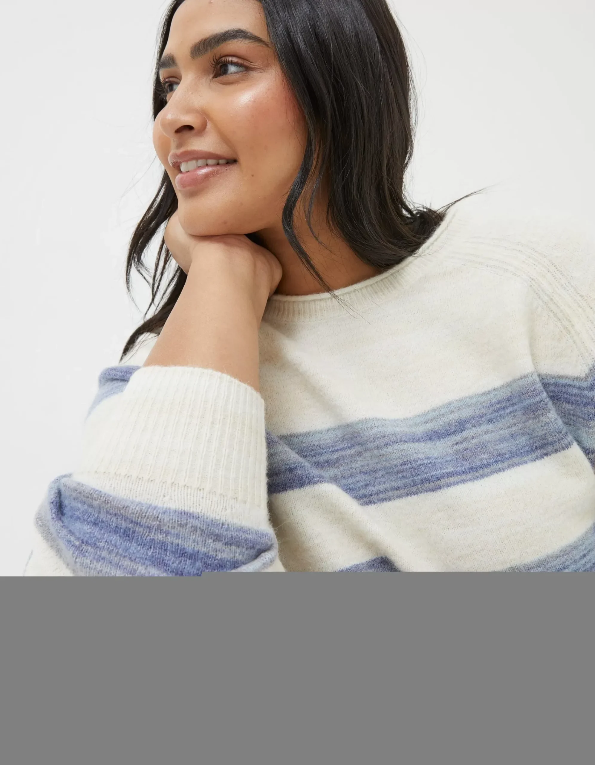 Denim Ombre Stripe Jumper