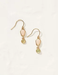 Double Gem Drop Earrings