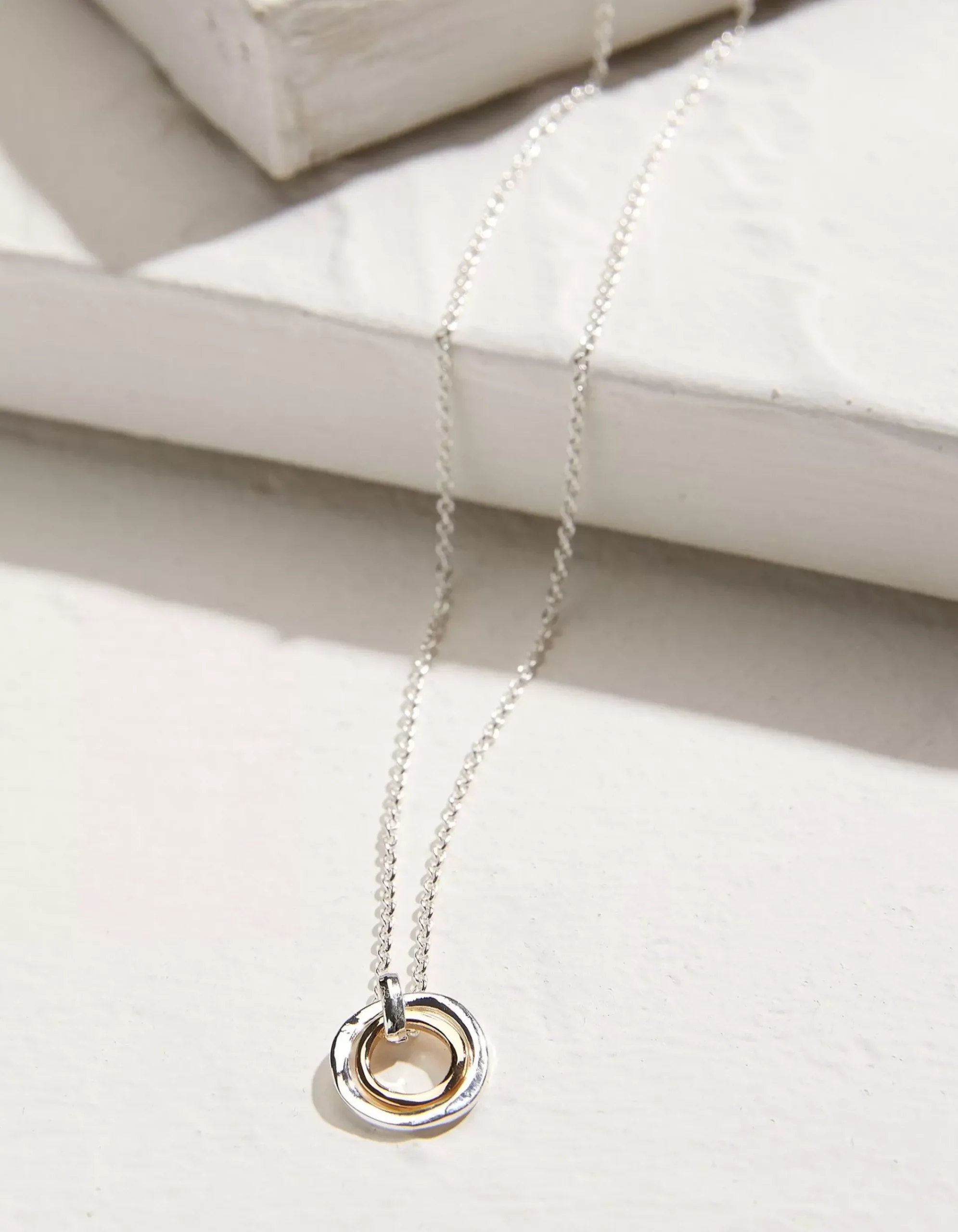Double Ring Necklace