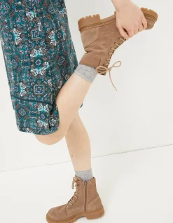 Eliza Suede Ankle Worker Boot