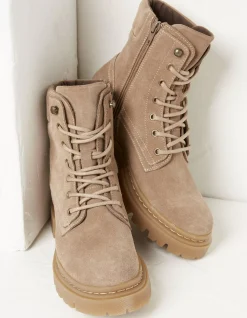 Eliza Suede Ankle Worker Boot