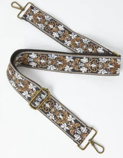 Embroidered Floral Bag Strap