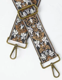 Embroidered Floral Bag Strap
