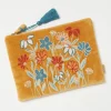 Embroidered Floral Pouch
