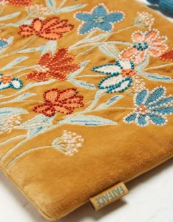 Embroidered Floral Pouch