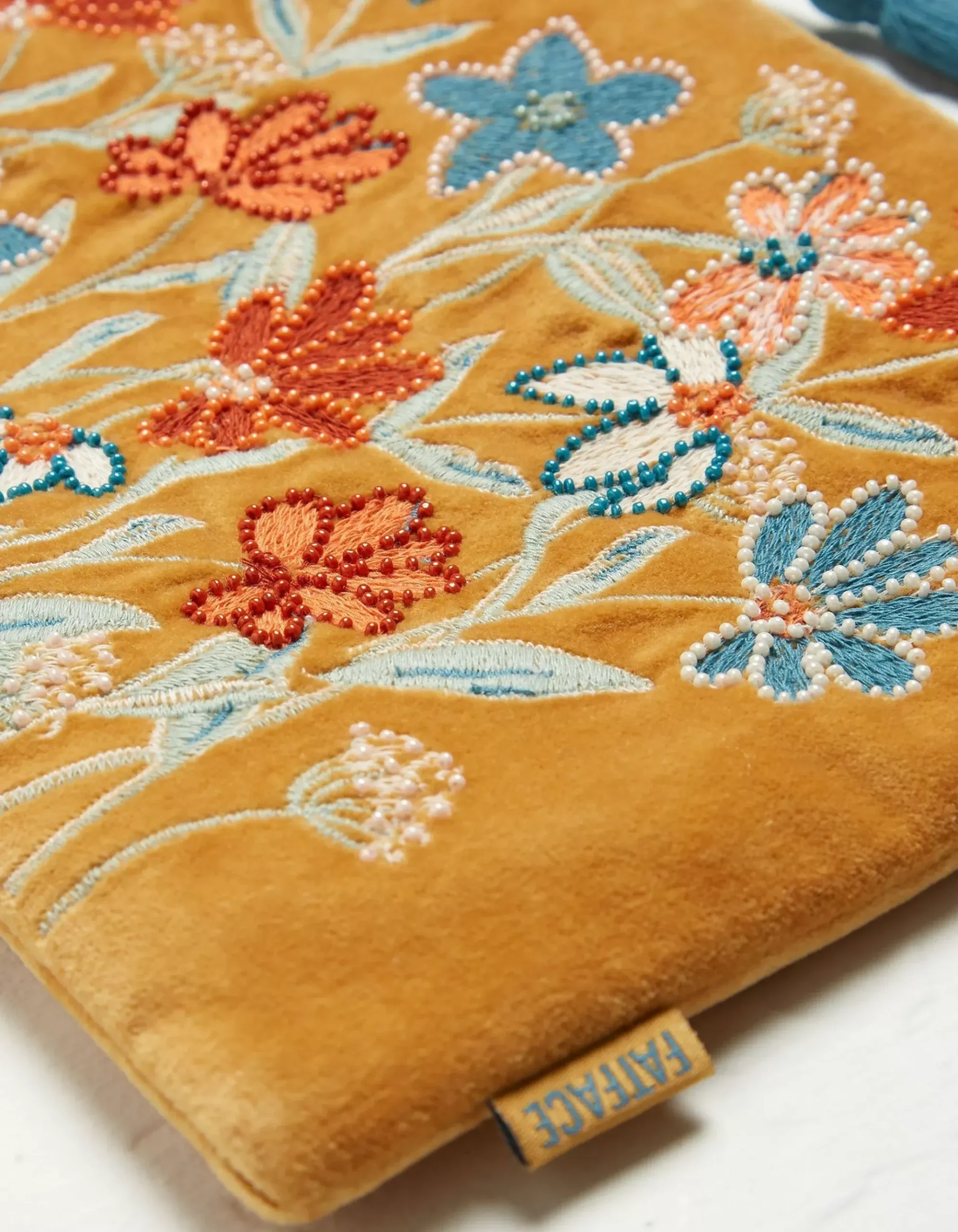 Embroidered Floral Pouch
