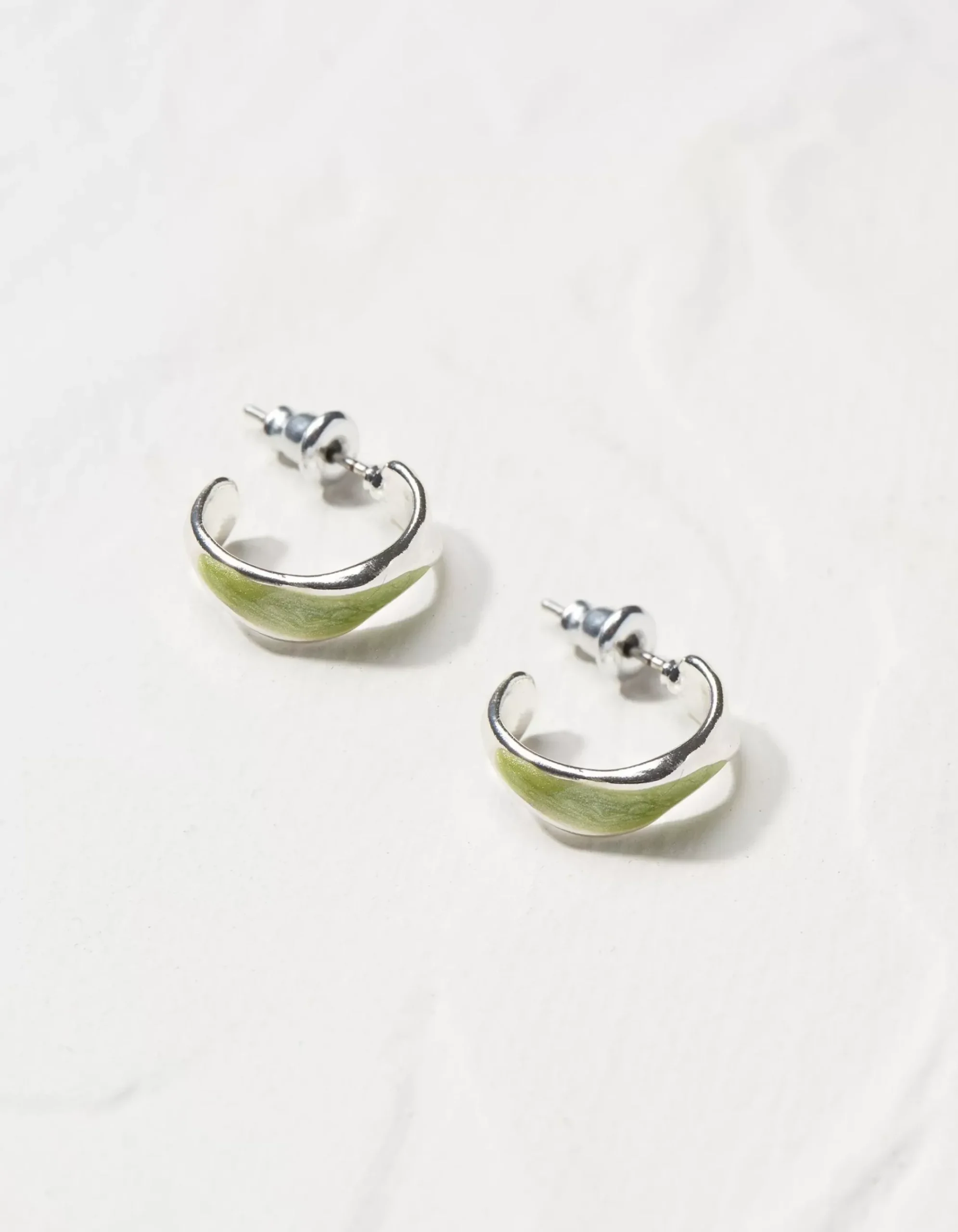 Enamel Twist Hoops