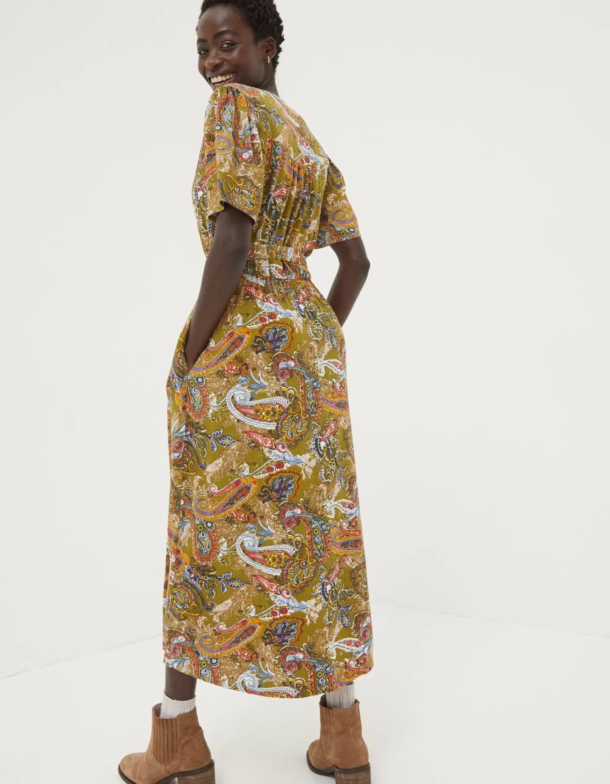 Estelle Paisley Midi Tea Dress