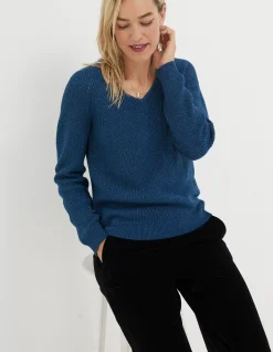 Estelle V Neck Sparkle Jumper