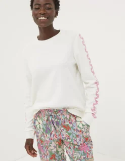 Eve Embroidered Sleeve Top