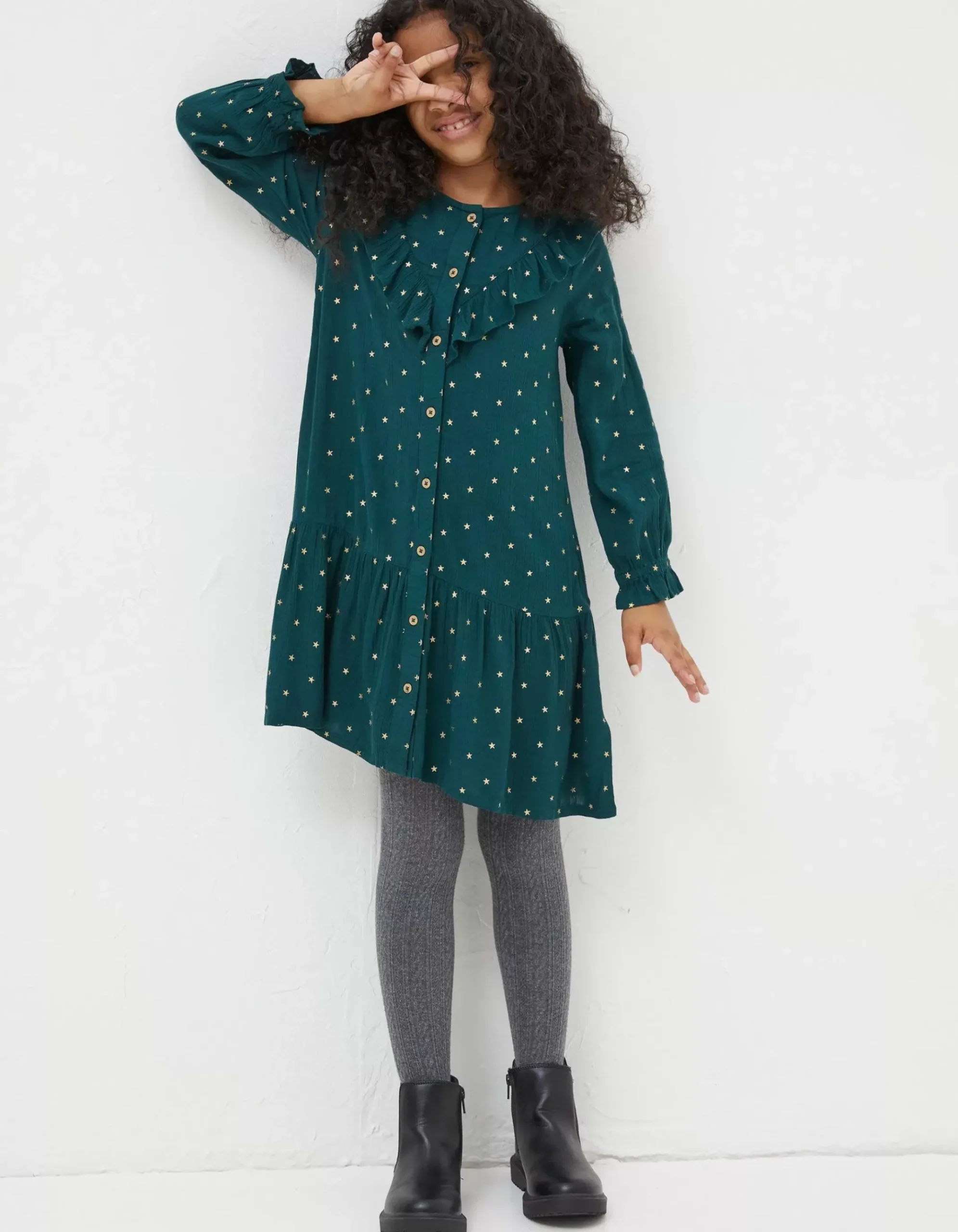 Evie Foil Star Dress