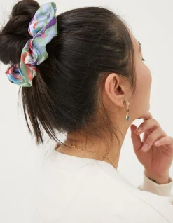 Expressive Floral Scrunchie