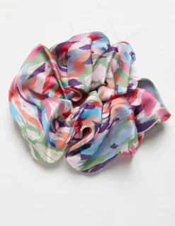 Expressive Floral Scrunchie