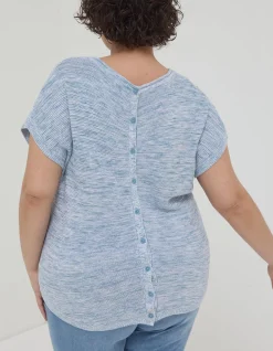 Faye Button Back Top