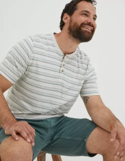 Fine Stripe Henley T-Shirt