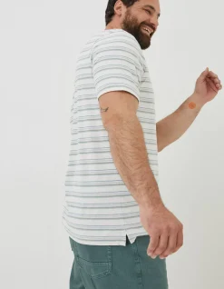 Fine Stripe Henley T-Shirt