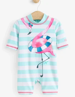 Flamingo Surf Suit And Hat Set