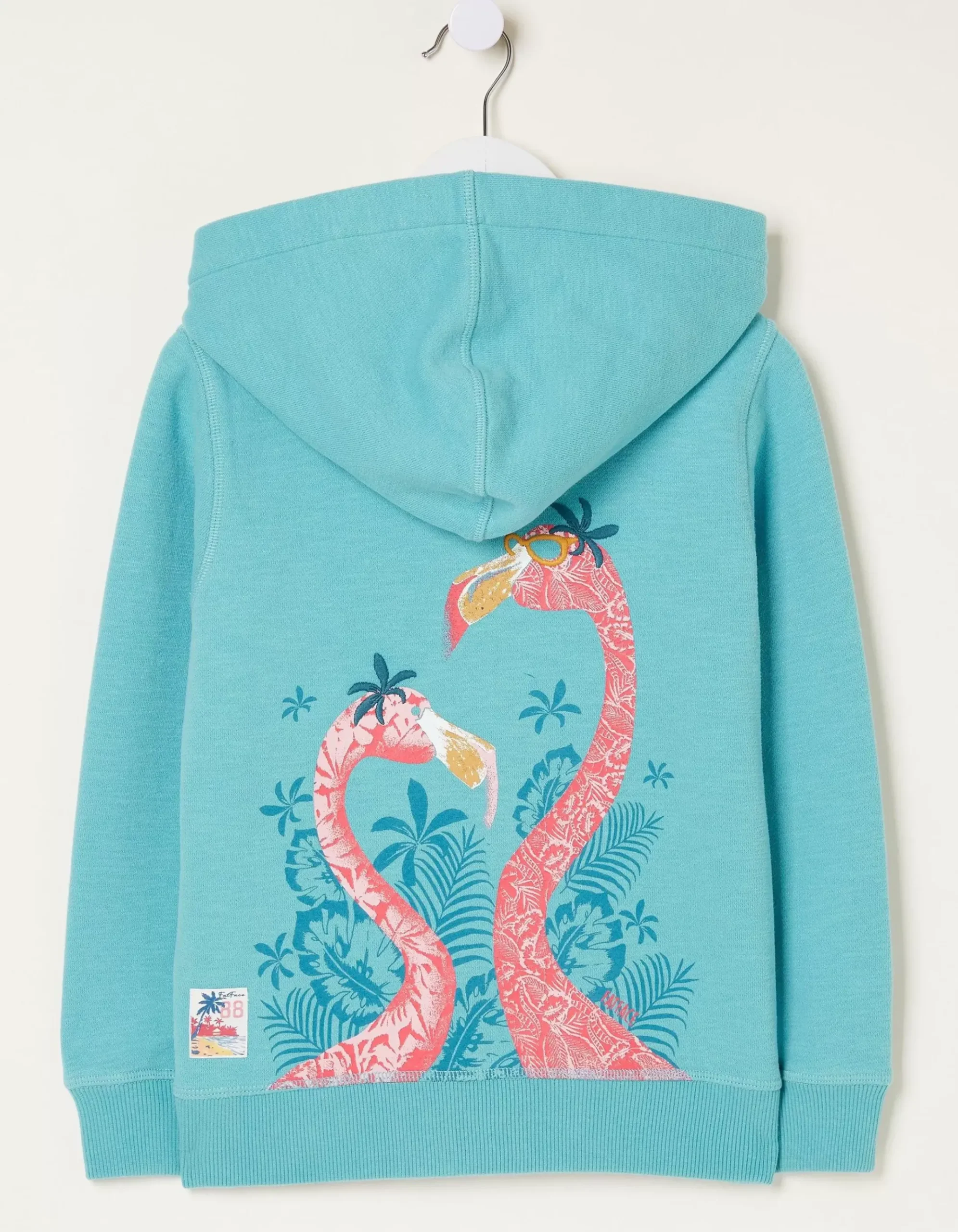 Flamingo Sweat Zip Through Hoodie