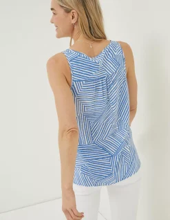 Flora Abstract Stripe Vest